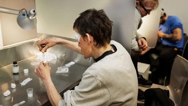 Sala de consumo seguro en Dinamarca. Foto de Helga Theilgaard