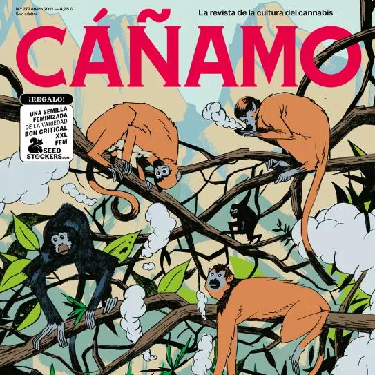 El futuro que nos queda, en la Revista Cáñamo 277 Portada de Víctor Coyote