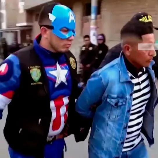Policías de Perú se disfraza de Spiderman y Thor para detener a pequeños traficantes