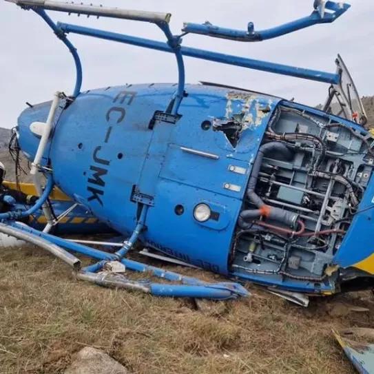 Un helicóptero de la DGT se estrella y el piloto da positivo en cocaína y anfetaminas 