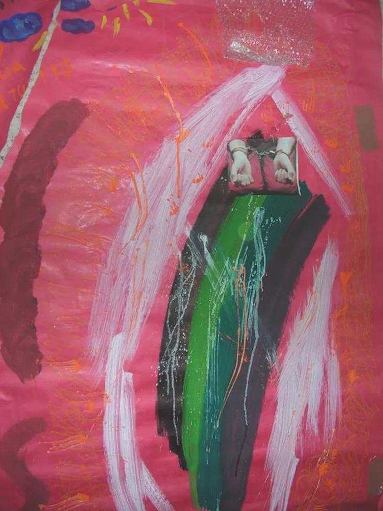 Obra realizada por presas durante talleres de arteterapia