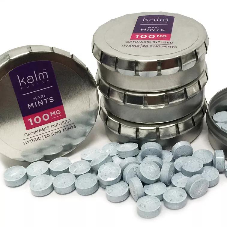 Mari Mints de Kalm Fusion: Caramelos de mentol con un poquito de marihuana.