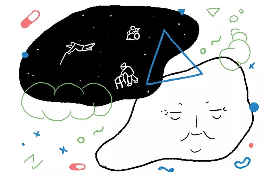 Ilustración del abuelo feliz