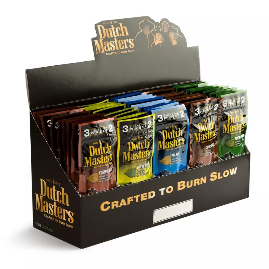 DUTCH MASTER:   El blunt recibe el nombre gracias a este empresa. Otro de los clásicos más básicos de la hoja de tabaco para liar. Sabores de las Indias Orientales.