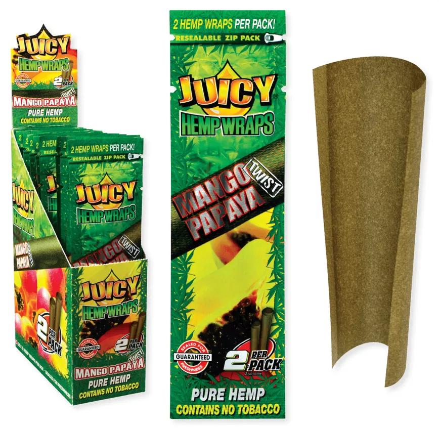 HEMP WRAPS:  Hojas libres de nicotina que están hechas de cáñamo. Al ser cáñamo y no contiene ni un poquito de THC son legales en los lugares donde esta sustancia esté permitida.