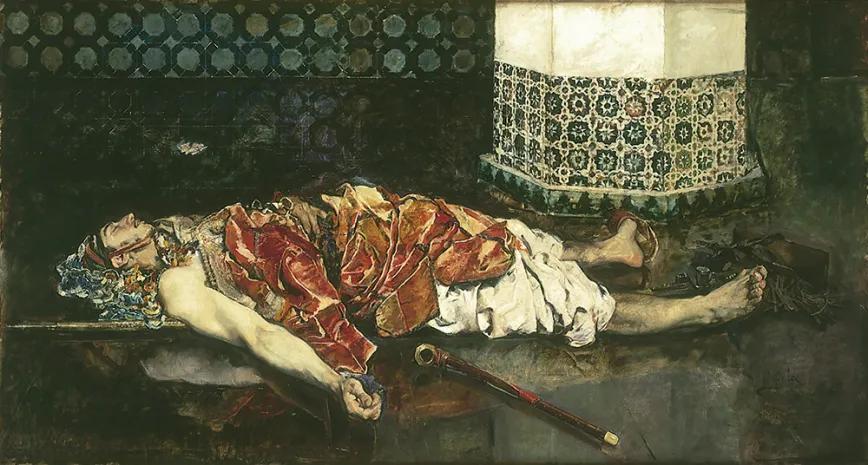 Fumador de kif (1876), de Emili Sala, Museo de Bellas Artes Gravina, Alicante
