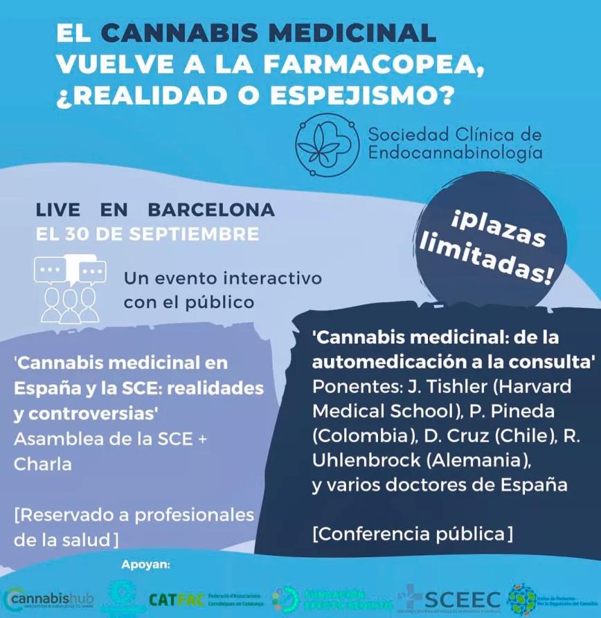 Barcelona acoge la charla ‘El cannabis medicinal vuelve a la farmacopea’ 