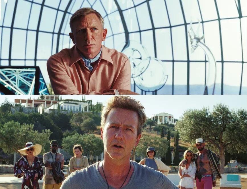 Daniel Craig interpretando al detective Benoit Blanc en esta segunda entrega de Puñales por la espalda, en la que también aparece Edward Norton