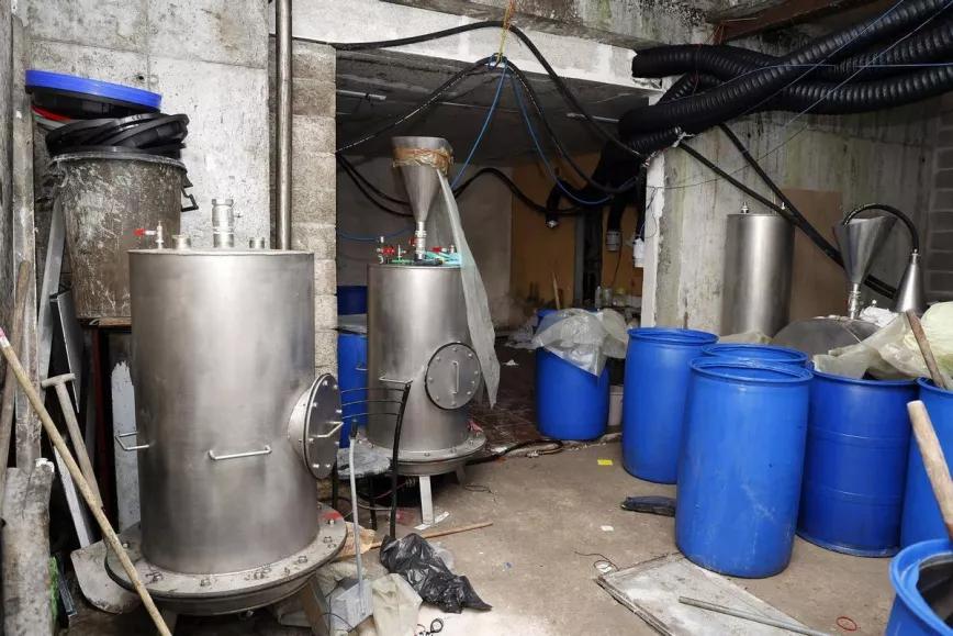 Desmantelan el mayor laboratorio europeo de procesamiento de cocaína en Pontevedra