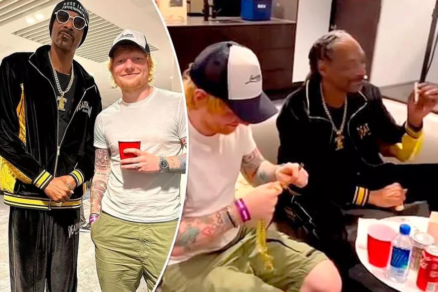Ed Sheeran dice que fumó un porro con Snoop Dogg hasta que “no podía ver”