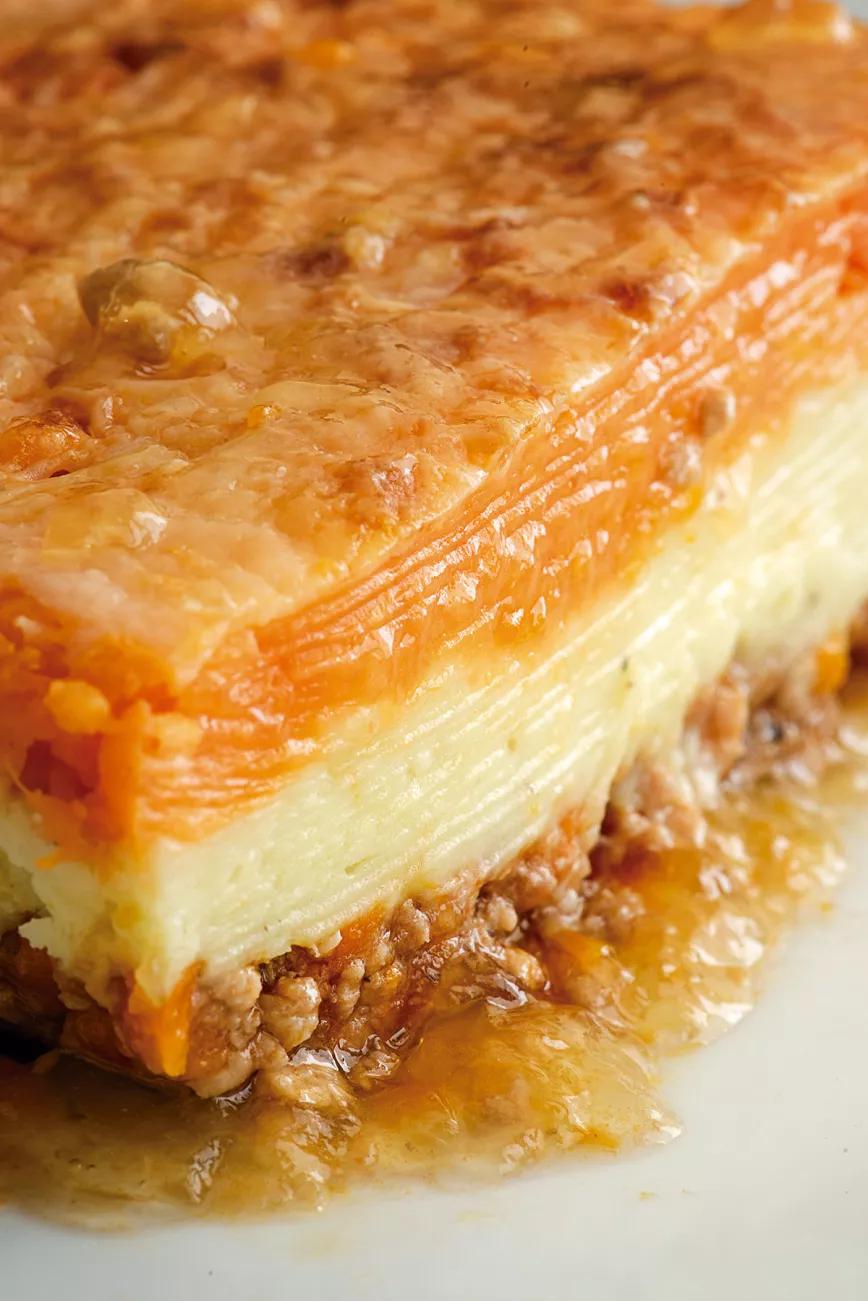 Hachis parmentier’ con boniato y Mochi Gelato