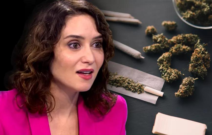 Ayuso culpa al Gobierno de no hacer nada contra “la lacra” del cannabis