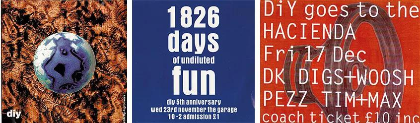 Flyers y carátulas de CD de DiY