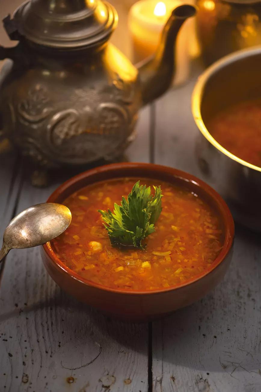 Sopa harira vegetal con Sativa Dream