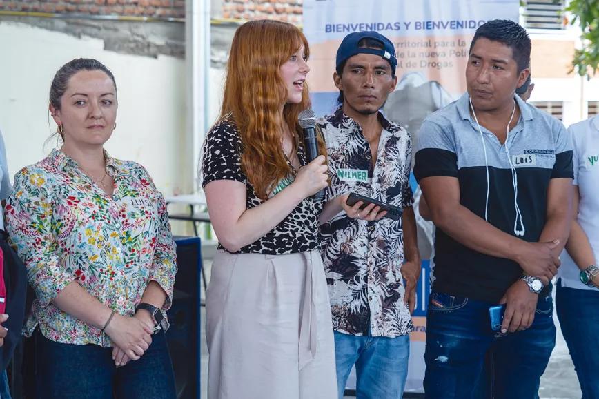 Gloria Miranda ha recorrido en estos meses muchos kilómetros escuchando y explicando la nueva política de drogas.
