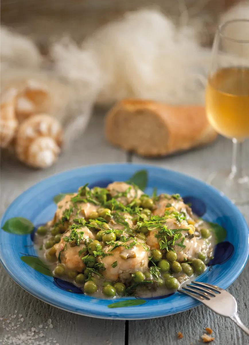 Albóndigas marineras en cannasalsa verde 