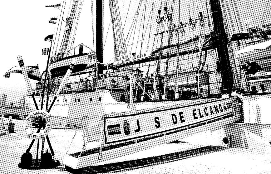  El Juan Sebastián Elcano, buque escuela de la Armada española,  también utilizado como mula para el traslado de cocaína y heroína