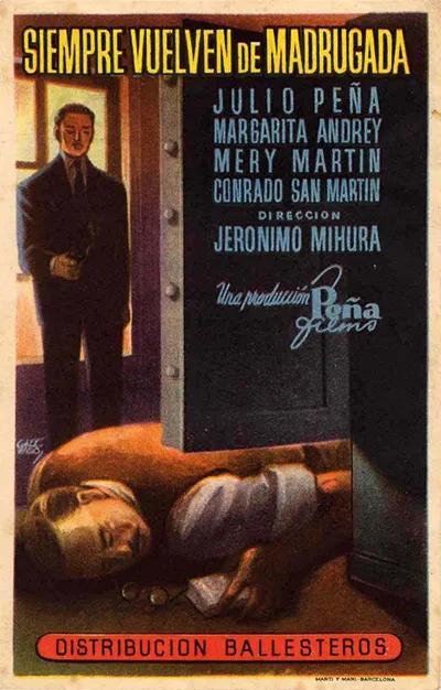 Cartel de Siempre vuelven de madrugada (1948-1949).