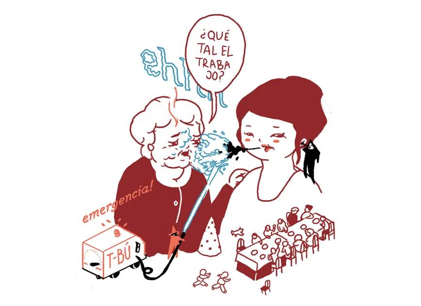 Ilustración del artículo "Hijos de puta. Cómo afecta el estigma social a las trabajadoras del sexo" de Titi Trigo, publicado en Cáñamo 230. 