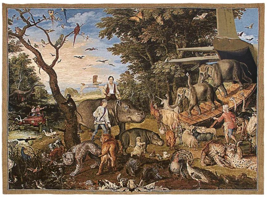 La gran narco arca, 2022. Tapiz tejido artesanalmente de Carlos Castro