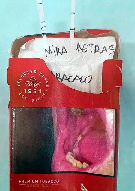 Tiras de papel impregnadas de tóxico (posiblemente fentanilo) intervenidas.