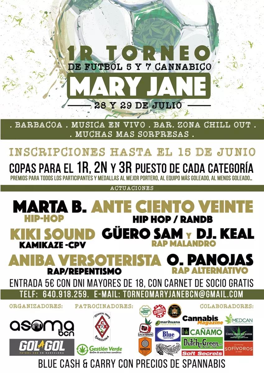 Llega el 1er Torneo de Fútbol cannábico Marry Jane