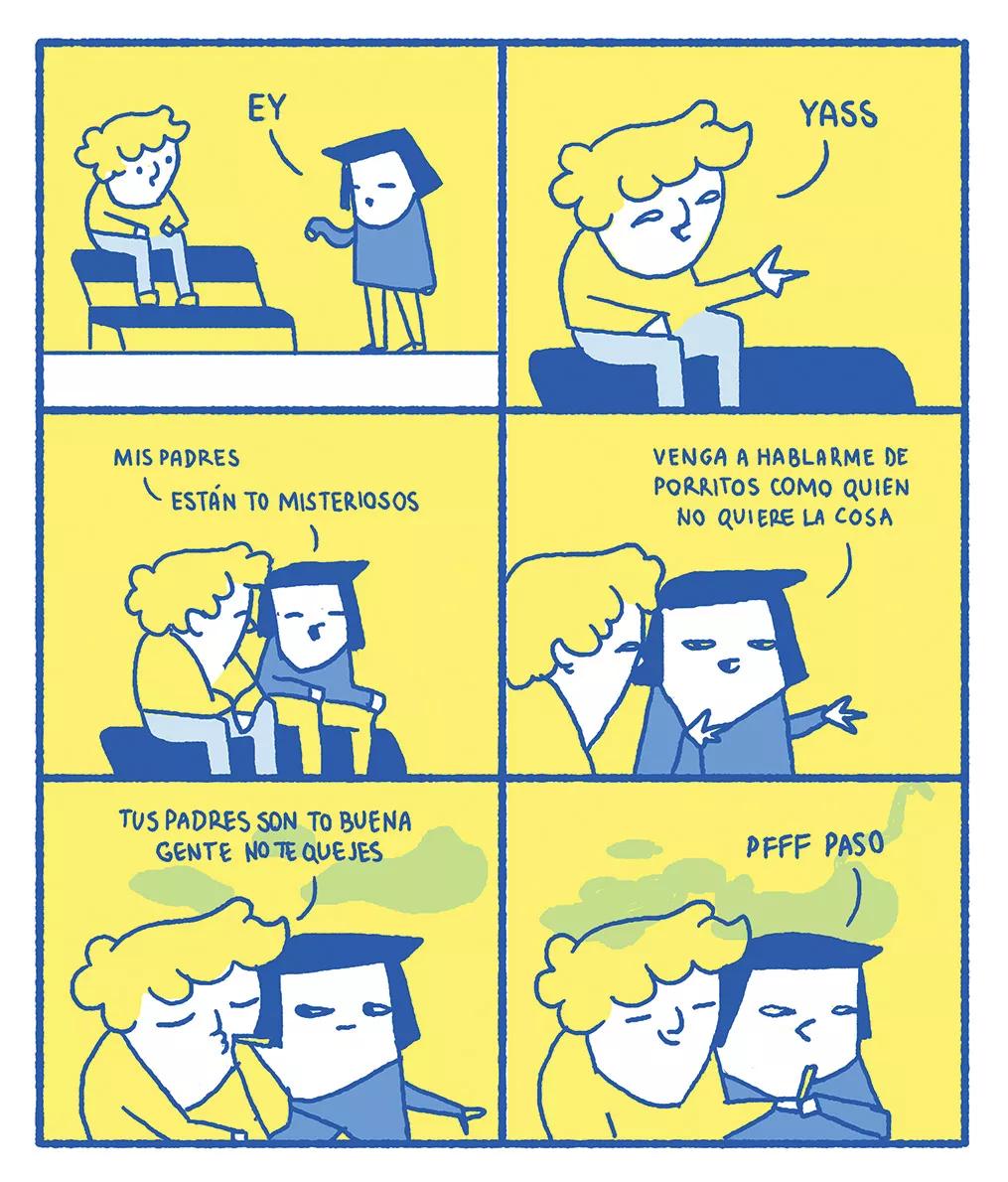 Cómic Porros, padres e hijos