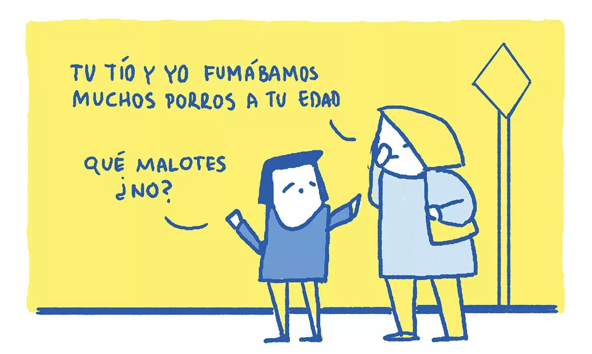 Cómic Porros, padres e hijos