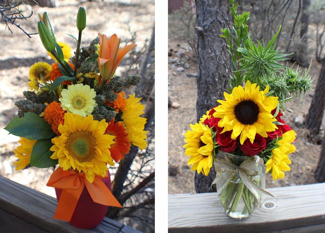 Ramos de flores hechos con cannabis