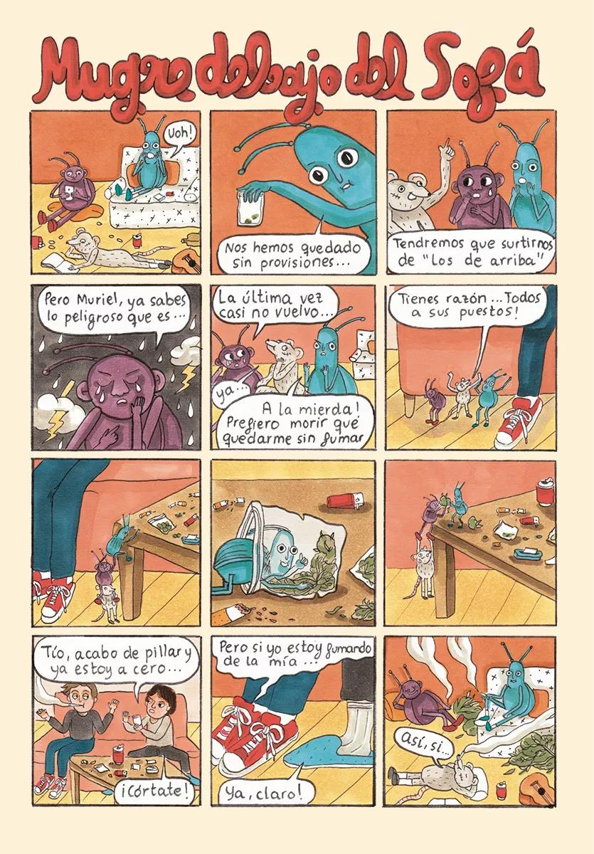 Mugre debajo del sofá