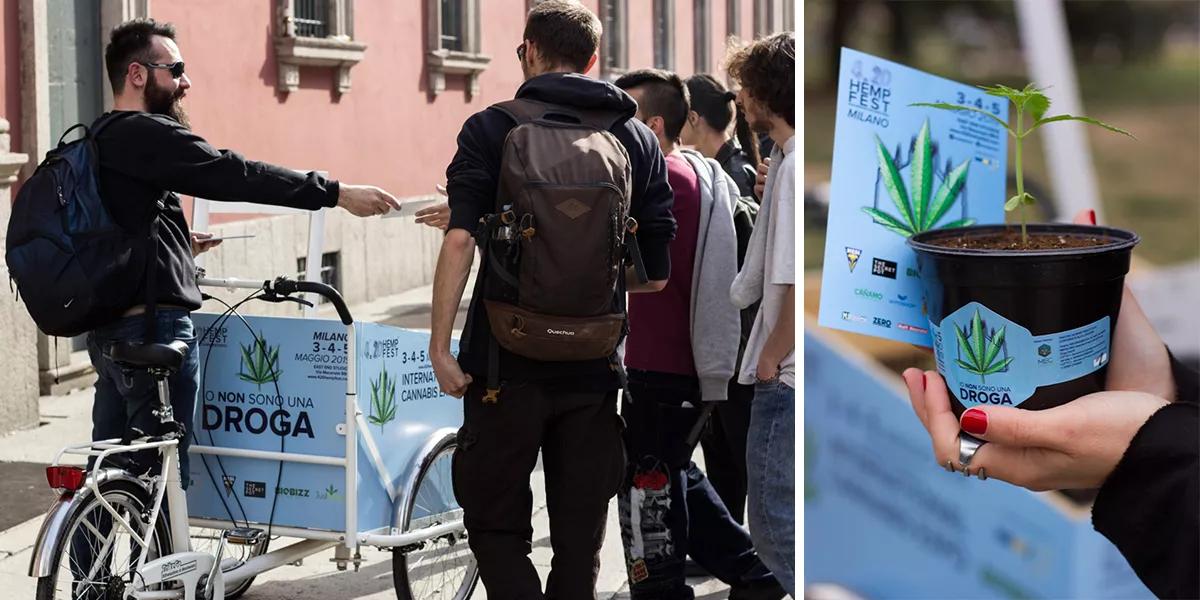 El tour en bicicleta organizado por 4.20 Hemp Fest está teniendo mucho éxito y acogida entre el público.&nbsp;Durante esta acción se prevé que se entreguen de manera gratuita 7.000 plantas de cannabis en la ciudad italiana de Milano.