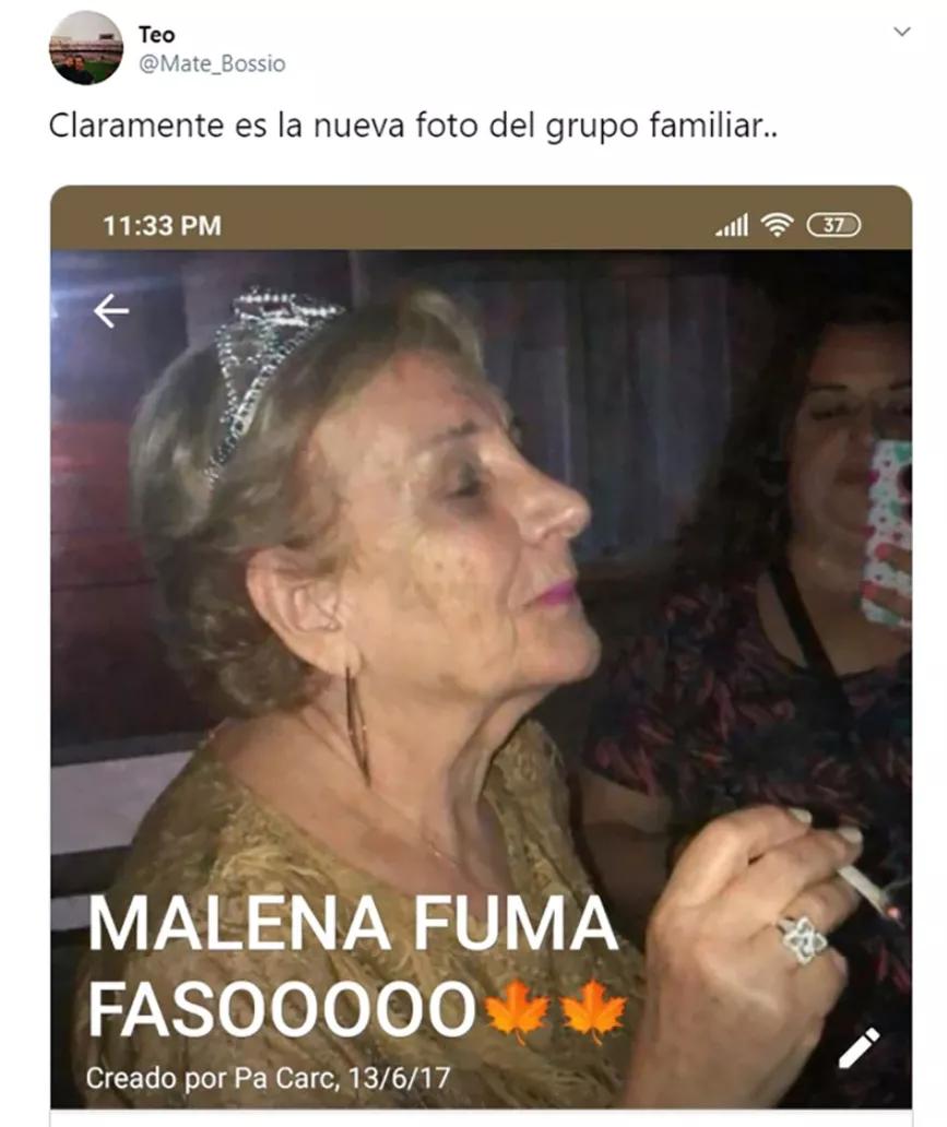 Abuela de 80 años celebra su cumpleaños con un porro