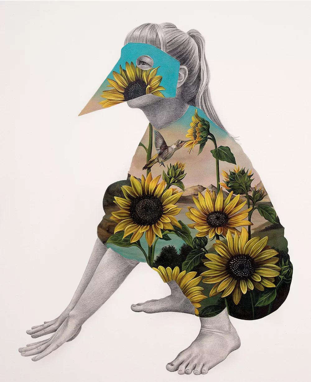 Pachamama (óleo y lápiz sobre tela, 120x100cm, 2021).