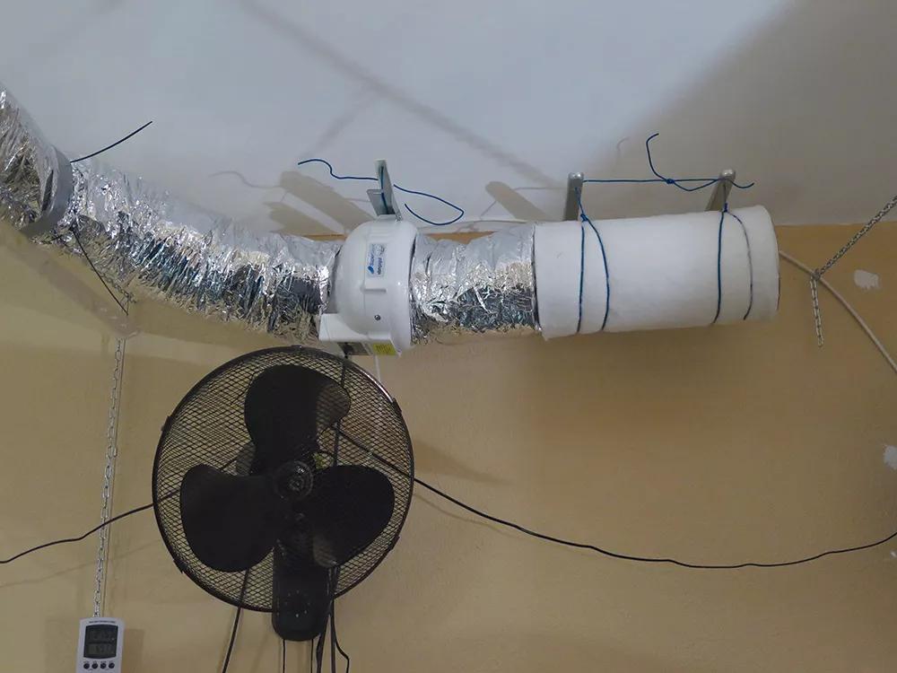 Cambia el filtro de carbón antes de que deje de capturar todo el olor y limpia los ventiladores después de cada cosecha. 