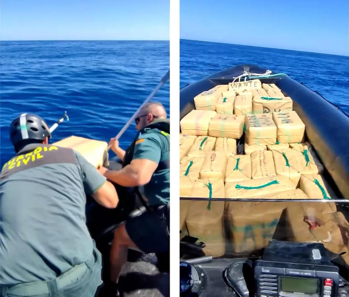 Una temeraria persecución en el Estrecho acaba con la incautación de 3,5 toneladas de hachís