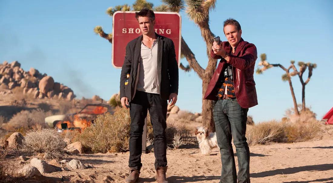 Collin Farrell y Sam Rockwell en Siete psicópatas (2012), gran éxito de taquilla.