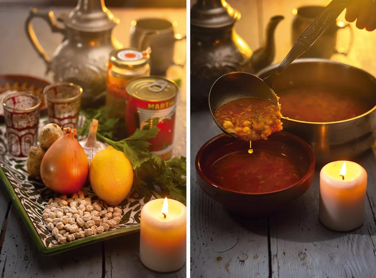 Sopa harira vegetal con Sativa Dream