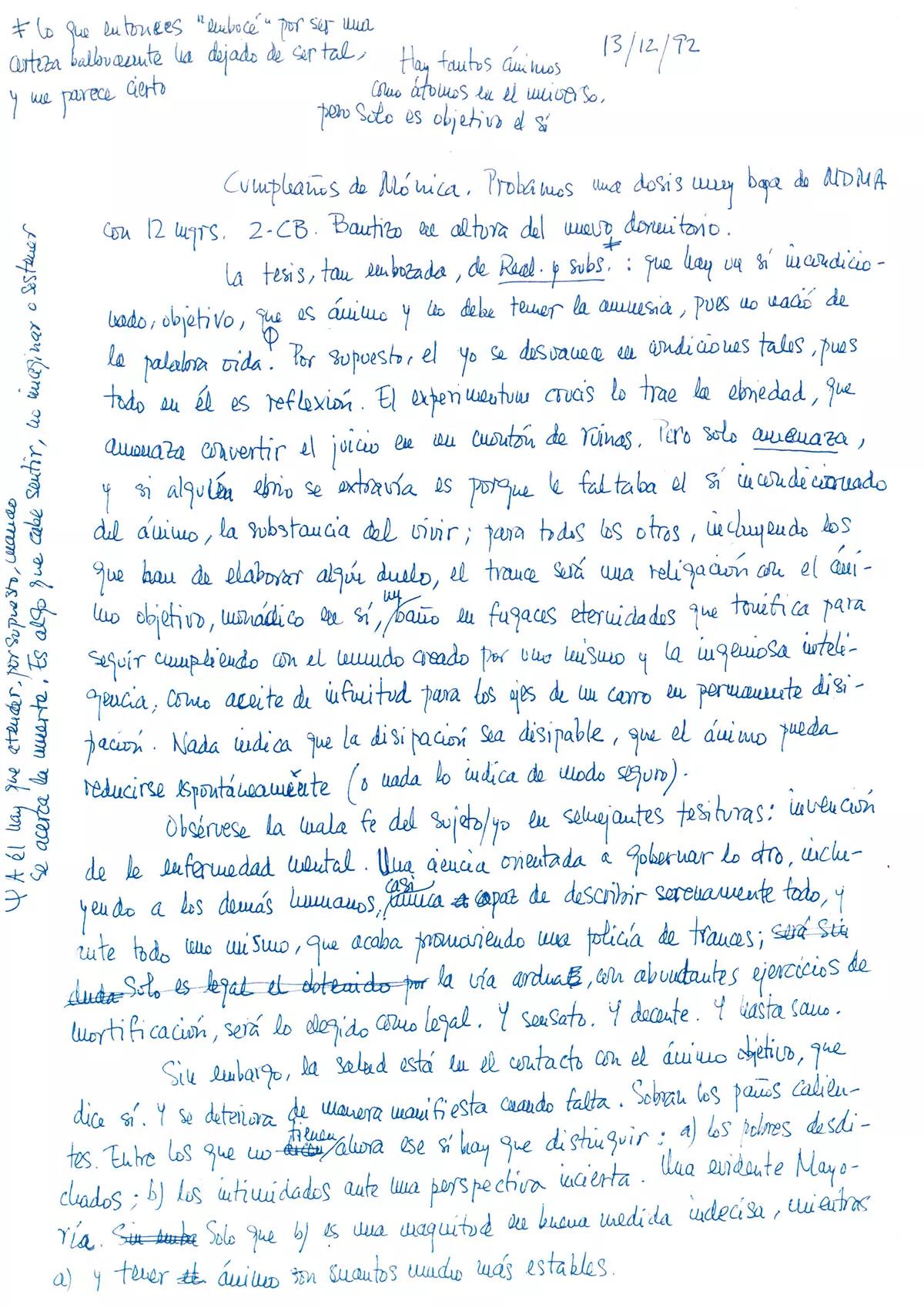 Fragmentos del diario póstumo de Antonio Escohotado