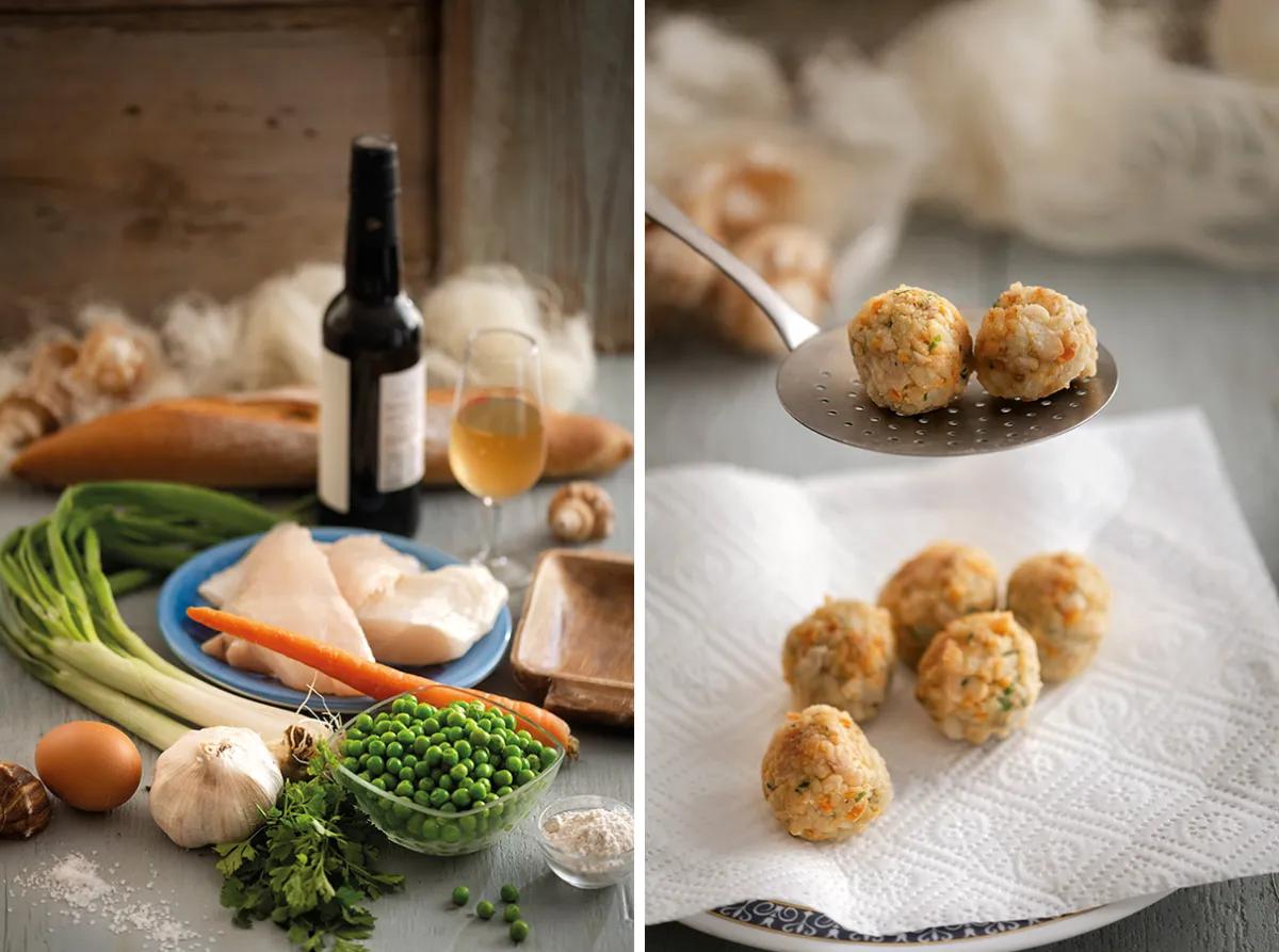 Albóndigas marineras en cannasalsa verde 