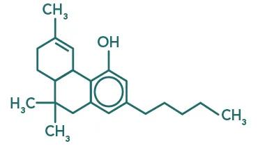 Molécula de THC