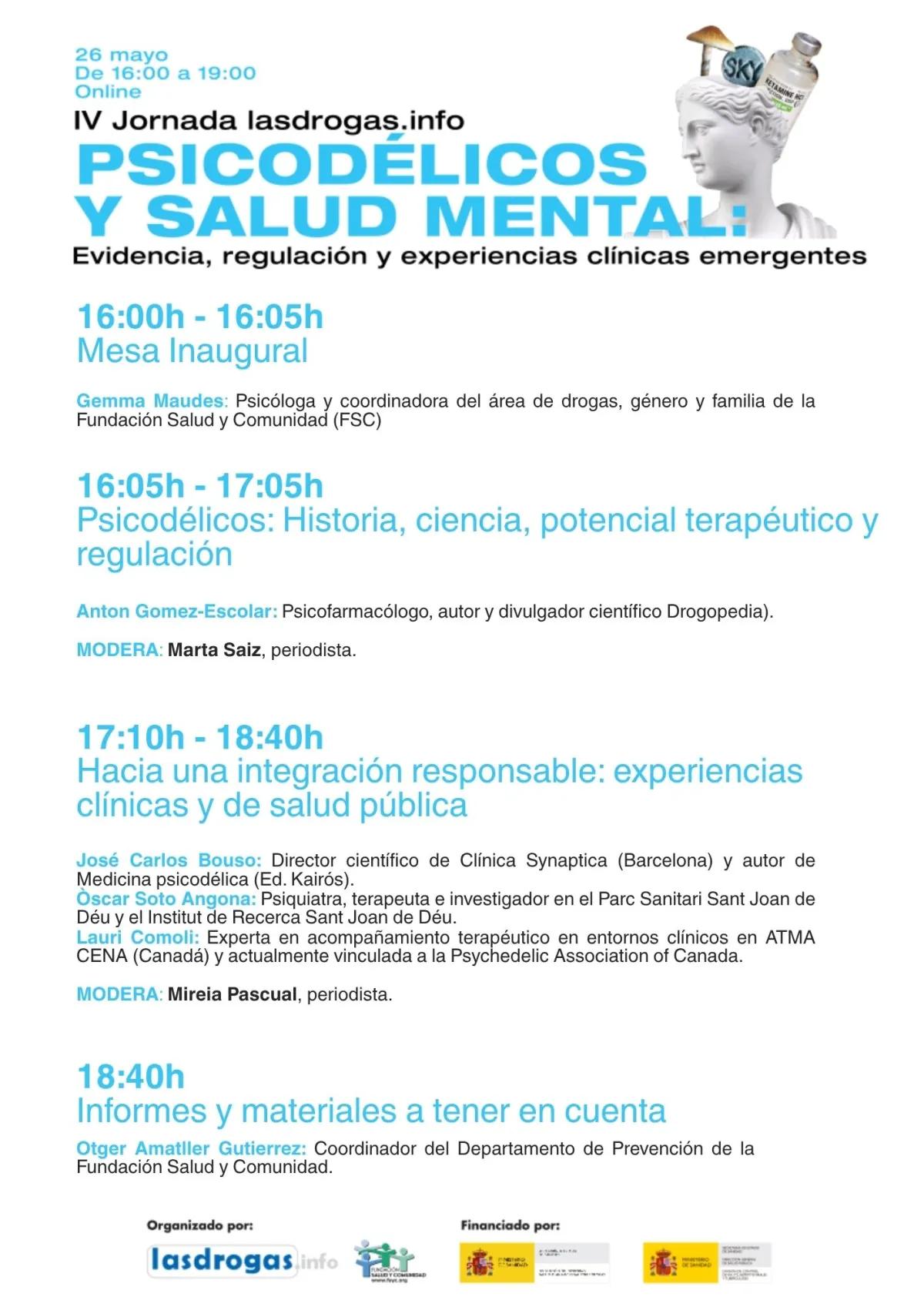 Especialistas analizarán el uso de psicodélicos en salud mental
