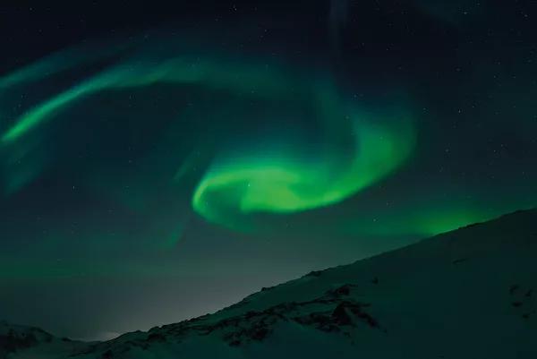 Un porro con las auroras boreales